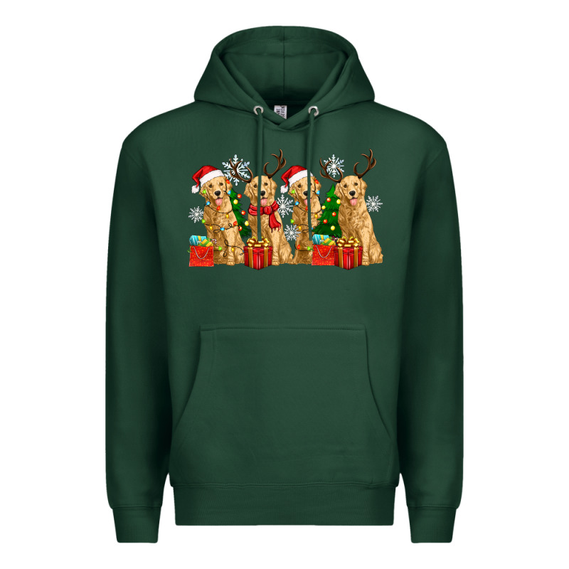 Golden Dogs With Christmas Premium Hoodie by Zillion Design Studio | Teevron