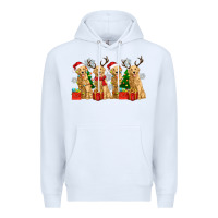 White golden dogs with christmas Premium Hoodie - Zillion Design Studio