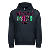 Navy Unbothered mood 24:7 Urban Hoodie - RanaPortraitStore