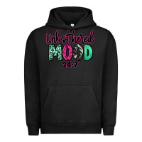 Pigment Black Unbothered mood 24:7 Urban Hoodie - RanaPortraitStore