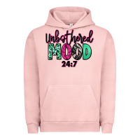 Pigment Salmon Unbothered mood 24:7 Urban Hoodie - RanaPortraitStore