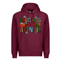 Burgundy christmas spirit activite Premium Hoodie - Zillion Design Studio