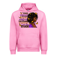 Fuchsia Pink They whispered to her afro woman Urban Hoodie - RanaPortraitStore