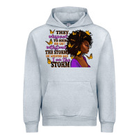 Heather Grey They whispered to her afro woman Urban Hoodie - RanaPortraitStore