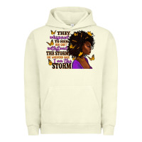 Pigment Pistachio They whispered to her afro woman Urban Hoodie - RanaPortraitStore