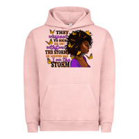Pigment Salmon They whispered to her afro woman Urban Hoodie - RanaPortraitStore