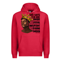 Cardinal afro man god says you are Premium Hoodie - texasbilliewilder