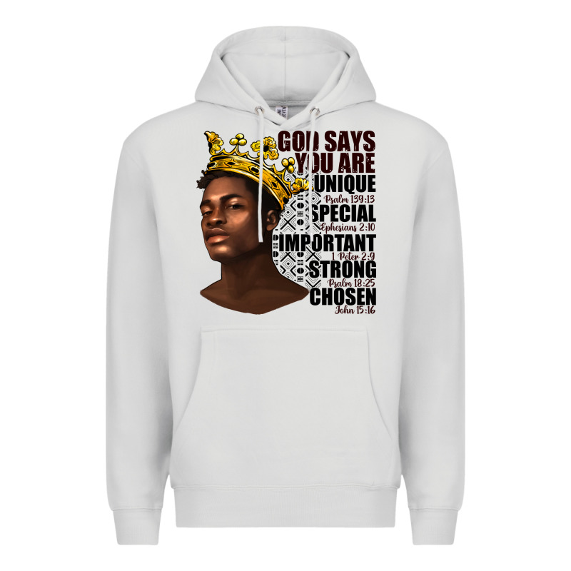 Afro Man God Says You Are Premium Hoodie by texasbilliewilder | Teevron