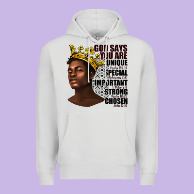 Premium Hoodie afro man god says you are