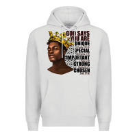 Dove Grey afro man god says you are Premium Hoodie - texasbilliewilder