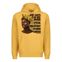 Mustard afro man god says you are Premium Hoodie - texasbilliewilder