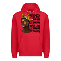 Red afro man god says you are Premium Hoodie - texasbilliewilder