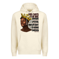 Sandshell afro man god says you are Premium Hoodie - texasbilliewilder