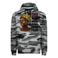 Slate Camo afro man god says you are Premium Hoodie - texasbilliewilder