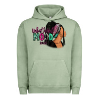 Pigment Oil Green Unbothered mood 24:7 Urban Hoodie - RanaPortraitStore
