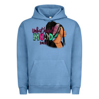 Pigment Pebble Blue Unbothered mood 24:7 Urban Hoodie - RanaPortraitStore