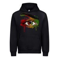 Black Watercolor Juneteenth eyes Urban Hoodie - RanaPortraitStore