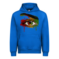 Cobalt Watercolor Juneteenth eyes Urban Hoodie - RanaPortraitStore