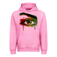 Fuchsia Pink Watercolor Juneteenth eyes Urban Hoodie - RanaPortraitStore