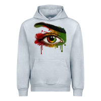 Heather Grey Watercolor Juneteenth eyes Urban Hoodie - RanaPortraitStore
