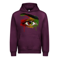Mauve Wine Watercolor Juneteenth eyes Urban Hoodie - RanaPortraitStore