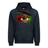 Navy Watercolor Juneteenth eyes Urban Hoodie - RanaPortraitStore