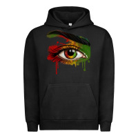 Pigment Black Watercolor Juneteenth eyes Urban Hoodie - RanaPortraitStore