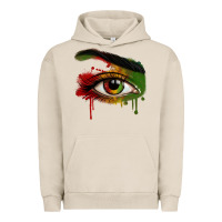 Pigment French Oak Watercolor Juneteenth eyes Urban Hoodie - RanaPortraitStore