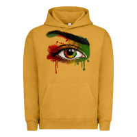 Pigment Peanut Butter Watercolor Juneteenth eyes Urban Hoodie - RanaPortraitStore