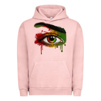Pigment Salmon Watercolor Juneteenth eyes Urban Hoodie - RanaPortraitStore