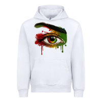 White Watercolor Juneteenth eyes Urban Hoodie - RanaPortraitStore