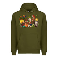 Army Green arizona coffee cups Premium Hoodie - texasbilliewilder