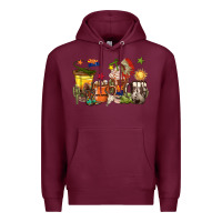 Burgundy arizona coffee cups Premium Hoodie - texasbilliewilder