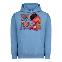 Pigment Pebble Blue What other think of me is none of my business afro Urban Hoodie - RanaPortraitStore