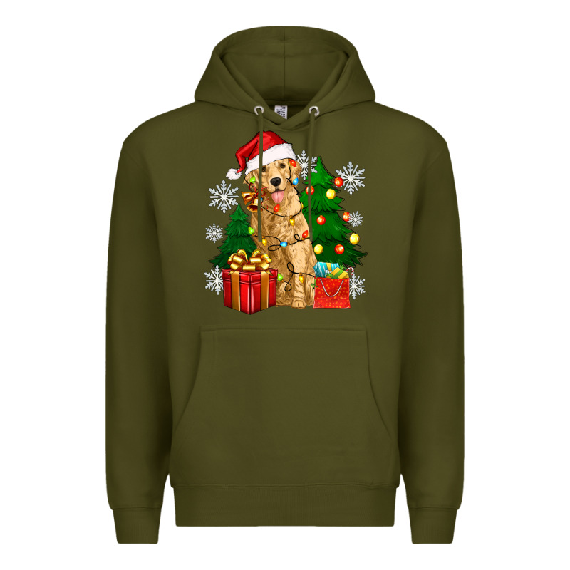 Christmas Golden Dog Premium Hoodie by Zillion Design Studio | Teevron