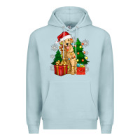 Blue Mist christmas golden dog Premium Hoodie - Zillion Design Studio