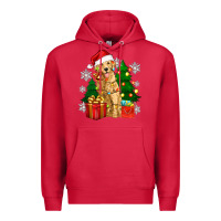 Cardinal christmas golden dog Premium Hoodie - Zillion Design Studio
