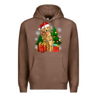 Chestnut christmas golden dog Premium Hoodie - Zillion Design Studio