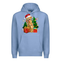 Colony Blue christmas golden dog Premium Hoodie - Zillion Design Studio