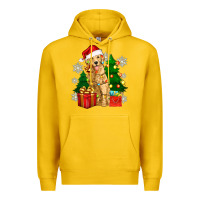 Lemon christmas golden dog Premium Hoodie - Zillion Design Studio