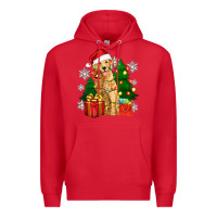 Red christmas golden dog Premium Hoodie - Zillion Design Studio