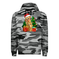 Slate Camo christmas golden dog Premium Hoodie - Zillion Design Studio