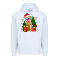 White christmas golden dog Premium Hoodie - Zillion Design Studio