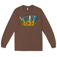 Chestnut nail tools with sunflower Long Sleeve Tee - BarkalooDesign
