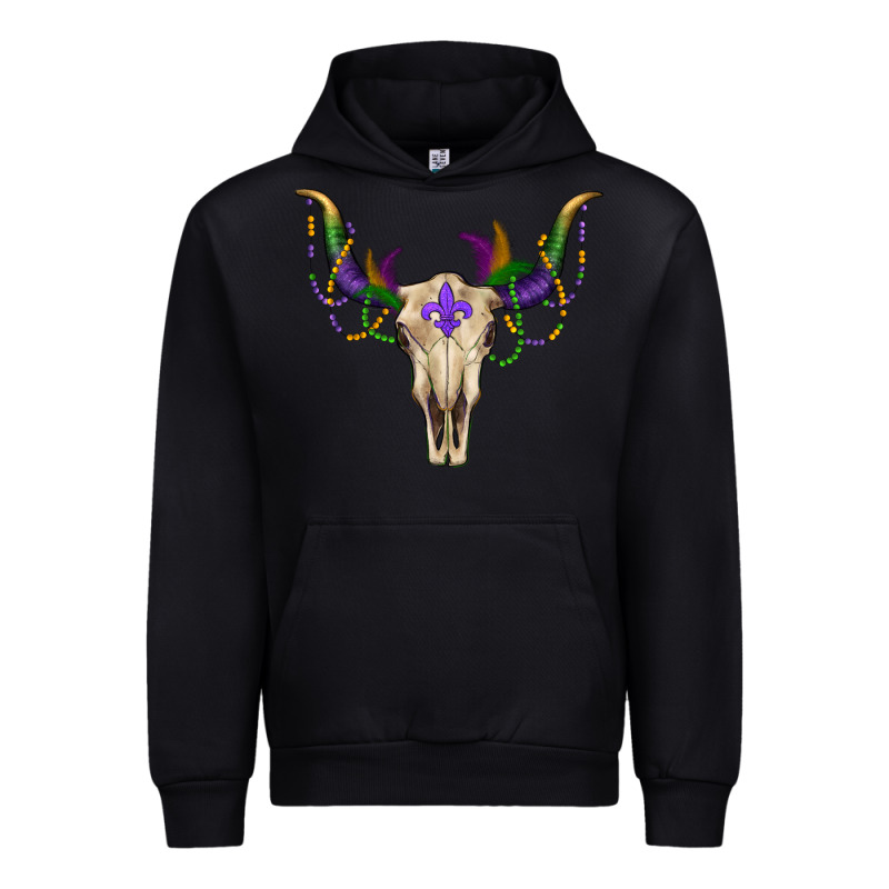 Mardi Gras Bull Skull Urban Hoodie by RanaPortraitStore | Teevron
