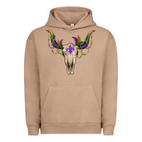 Pigment Burro Mardi Gras Bull Skull Urban Hoodie - RanaPortraitStore
