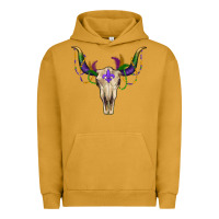 Pigment Peanut Butter Mardi Gras Bull Skull Urban Hoodie - RanaPortraitStore