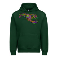 Forest Green Mardi Gras Crawfish Urban Hoodie - RanaPortraitStore