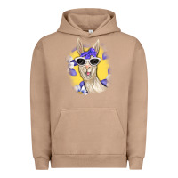 Pigment Burro Llama With Sunglasses Urban Hoodie - RanaPortraitStore