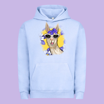 Urban Hoodie Llama With Sunglasses